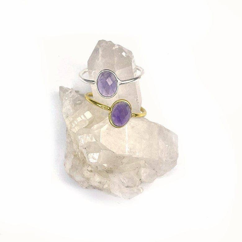 Rock Paradise - Wholesale Single Stone/Solitaire Ring - Crystal Gemstone Rings YOU CHOOSE Stone and Finish3