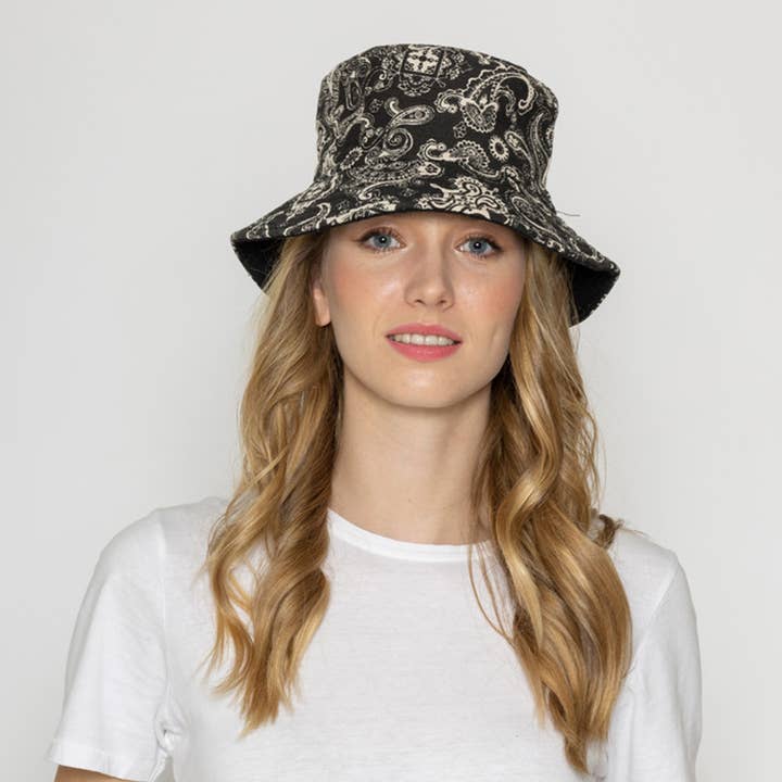 Fashion City - Vendita all'ingrosso Cappello da pescatore - Donna - Cappello da pescatore reversibile con stampa Paisley Bandana6