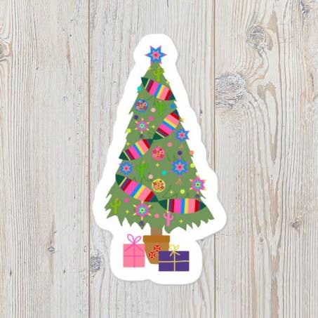 Sticker Sapin de Noël pour la vente par Camachos Pottery