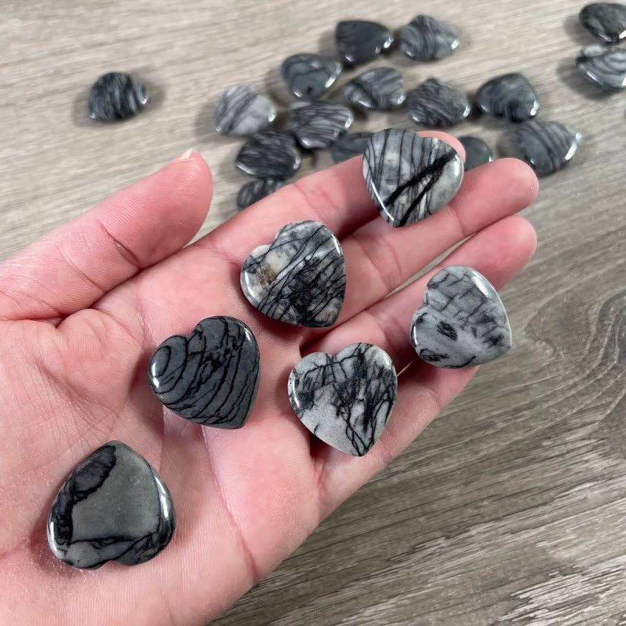 Keystone Crystals - Wholesale Spiritual Stone/Crystal - Gemstone Flat Heart Carvings 1-Inch  – Bulk Crystal Hearts30