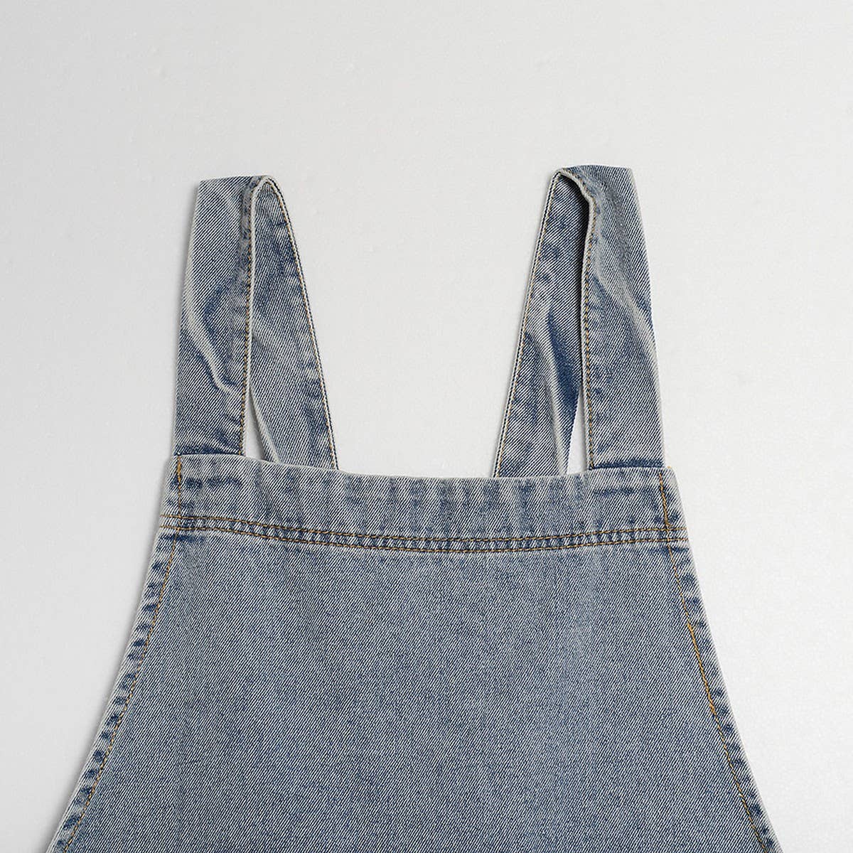 ACCITY - Wholesale Apron - Cotton Canvas Washed Denim Apron with pockets_CWMM32964