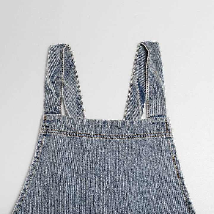 ACCITY - Wholesale Apron - Cotton Canvas Washed Denim Apron with pockets_CWMM32964