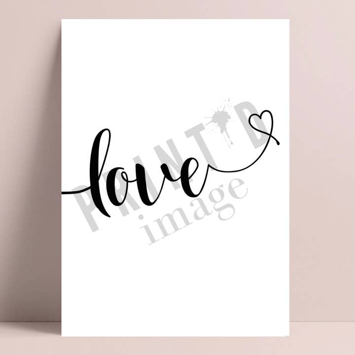 PRINTD image - Vendita all'ingrosso Stampa artistica - Poster d'amore, stampe tipografiche in bianco e nero, poster
