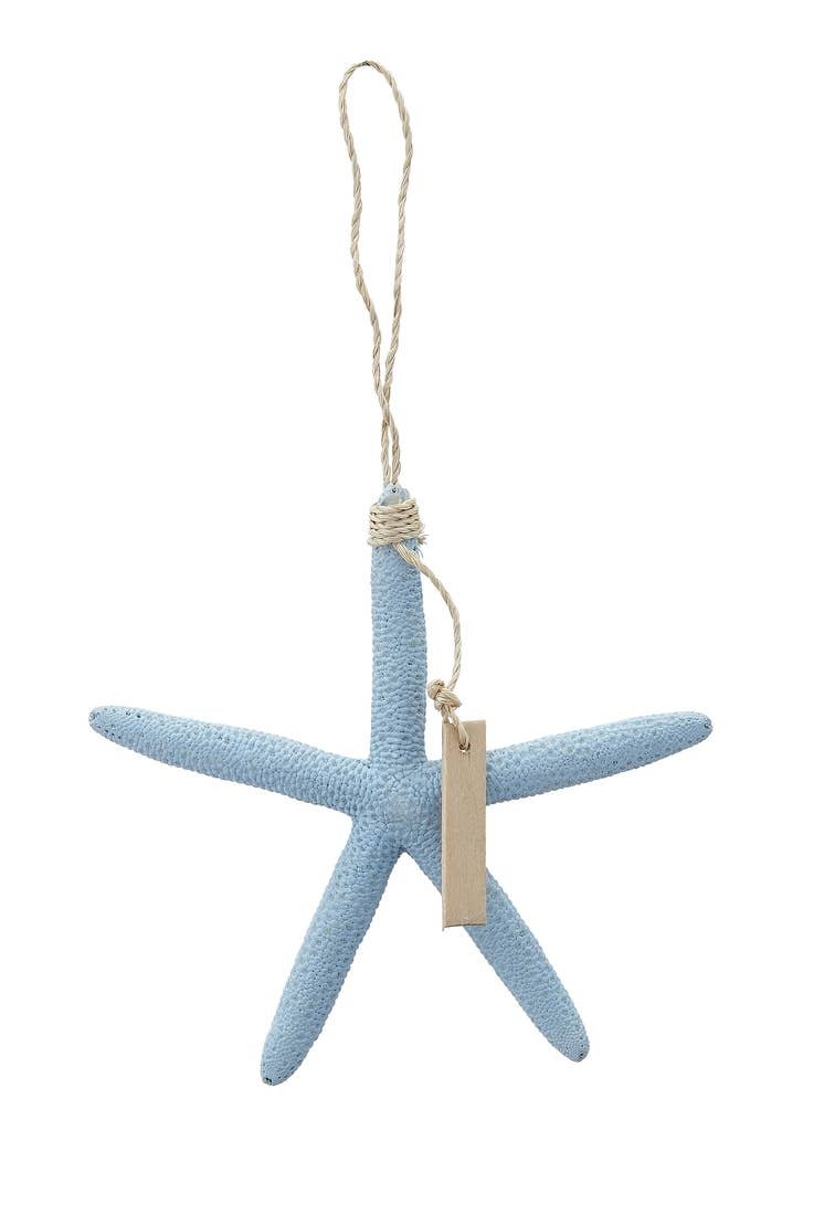 HS Seashells - Wholesale Ornament Set - SET OF 3 BGW Starfish Ornaments 4-5"2