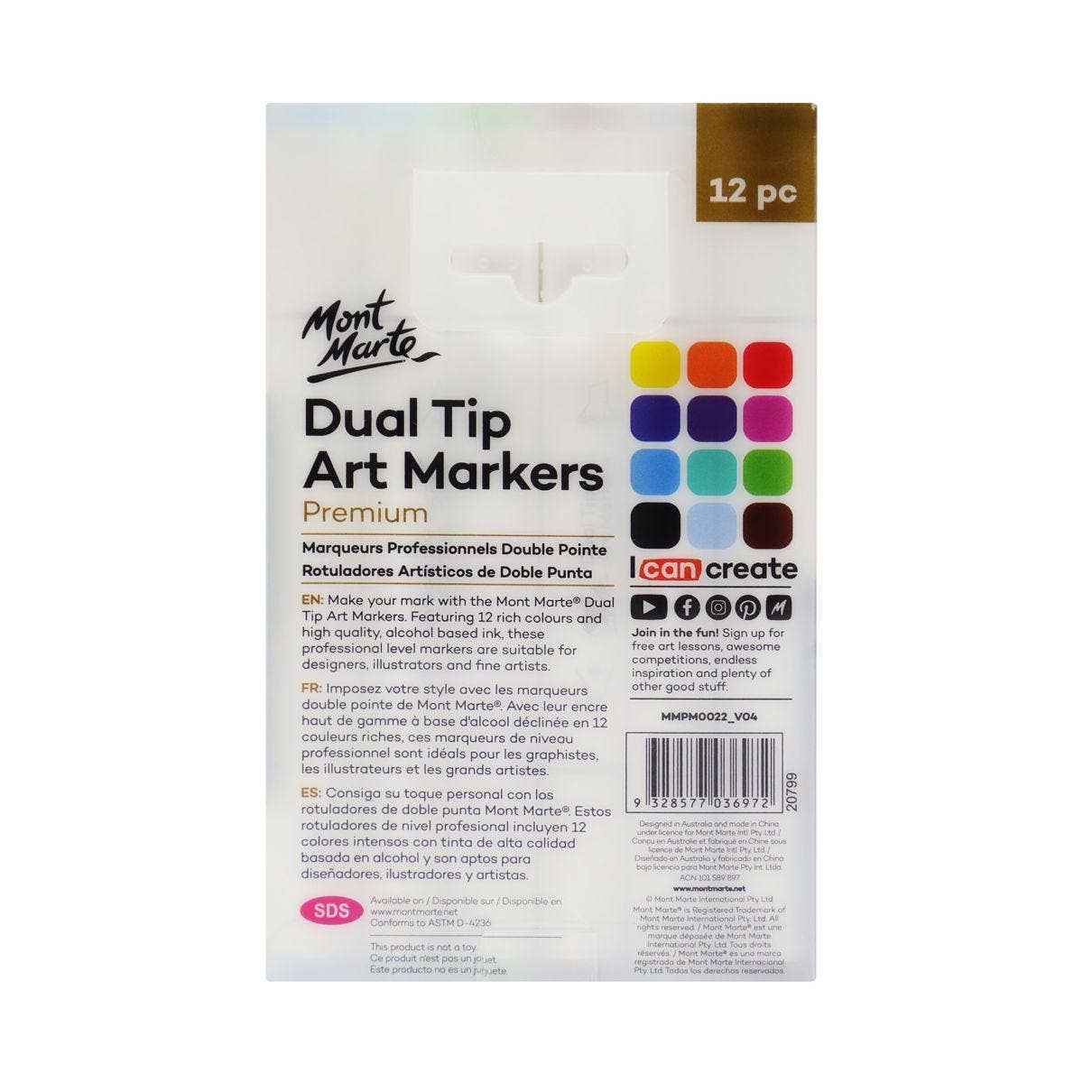 Mont Marte Usa, Inc. - Wholesale Marker - Dual Tip Art Markers Premium 12pc1