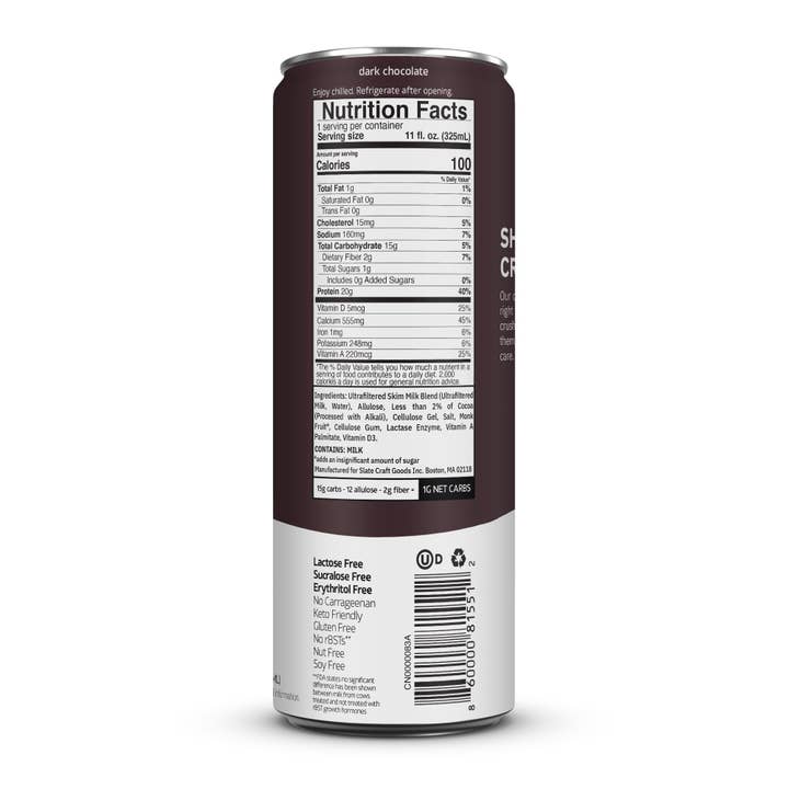 Slate Milk - Wholesale Iced Coffee/Cold Brew - Dark Chocolate Milk Shake1