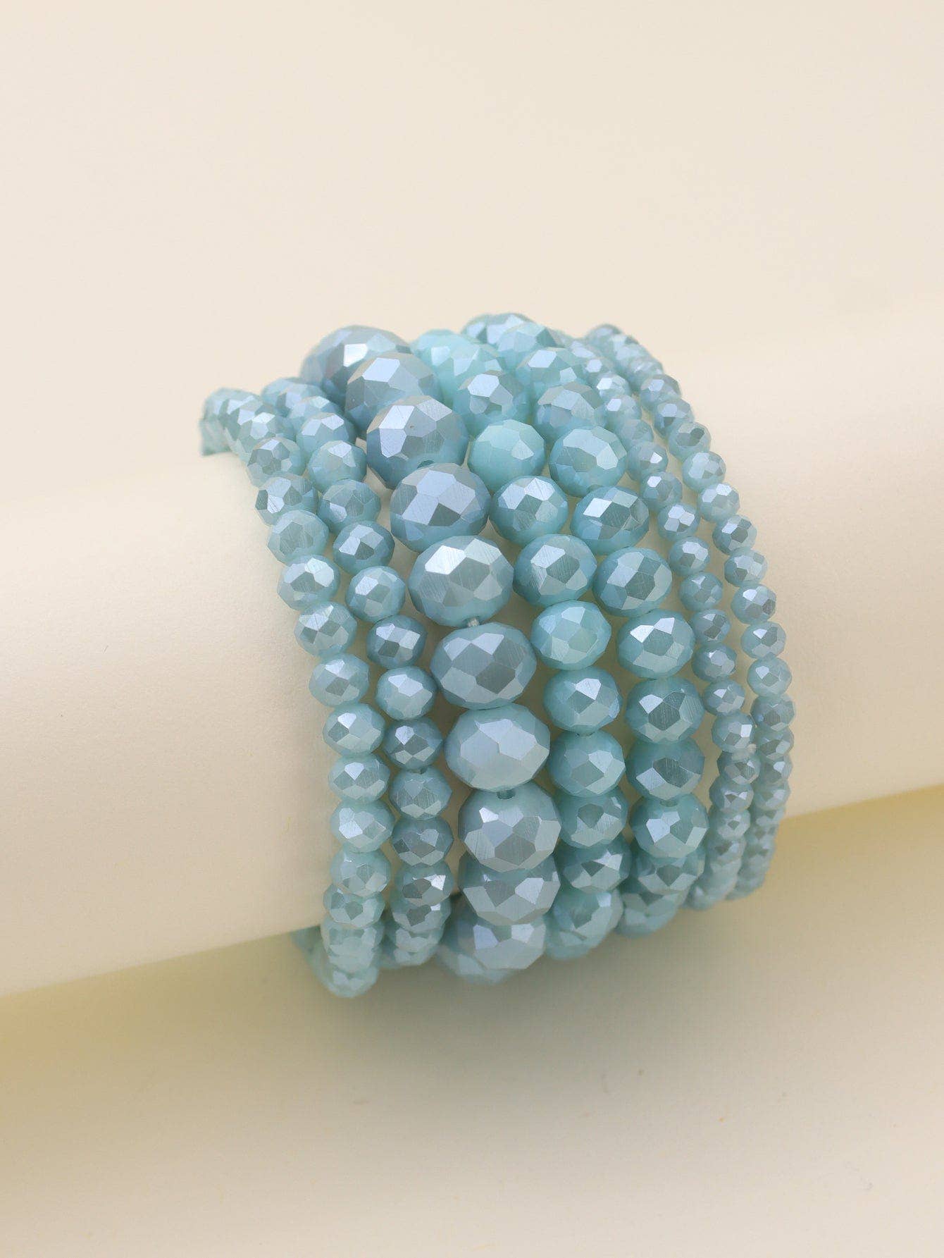 MiMi Wholesale - Wholesale Jewelry Set - CB2177 7 Piece Glass Beaded Bracelet Jewelry Set6