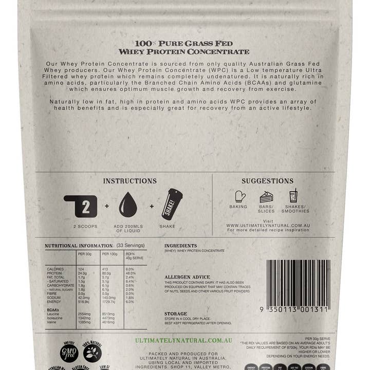 Ultimately Natural - Wholesale Protein/Superfood Powder - Australia's Best Natural Whey Protein Powder Concentrate1