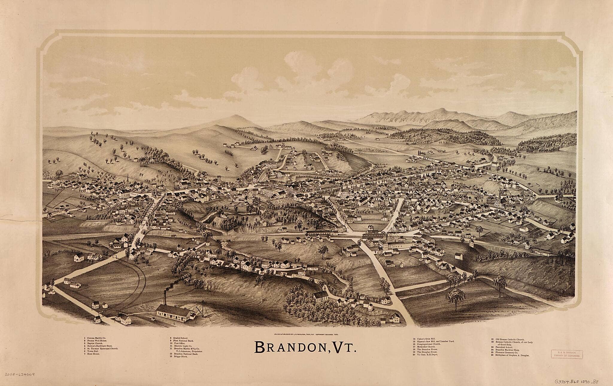 Relic Map Co. – wholesale Map – Brandon, Vermont (Brandon, Vermont) 18900