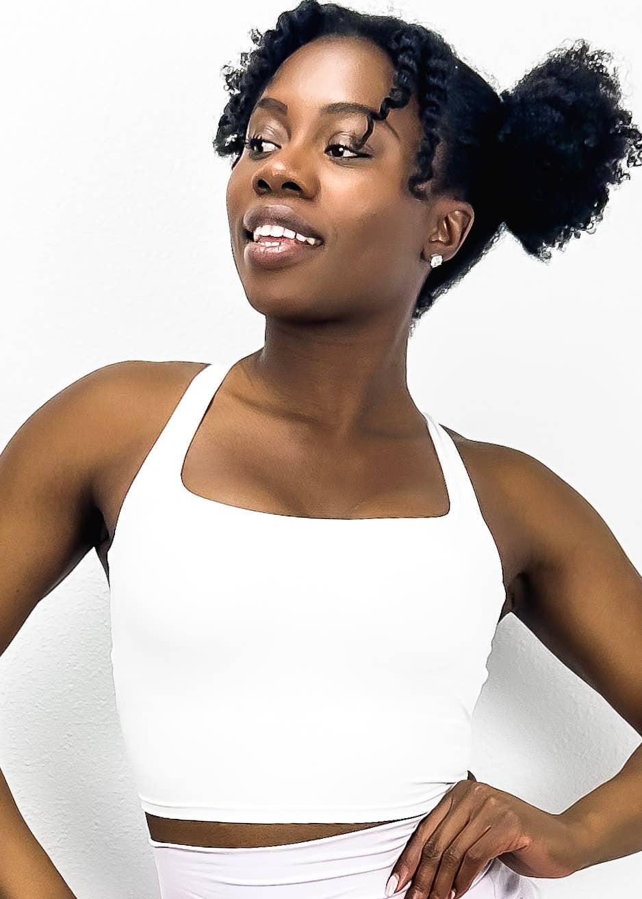 Active by Anna-Kaci - Wholesale Sports Bra - Women's - Square Neck Contouring Lined Open Back Sports Bra Tank2