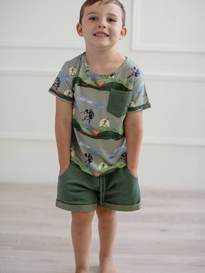 Tiny Revival Clothing Co. - Wholesale Top & Short Set - Kids - Goliath Pocket Tee & Shorts Set6