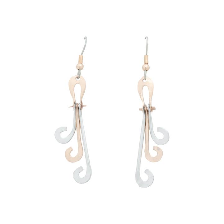 ER.KIK.6007 - Pendientes Colgantes de Metal Mixto para venta al por mayor de HPSilver, LLC