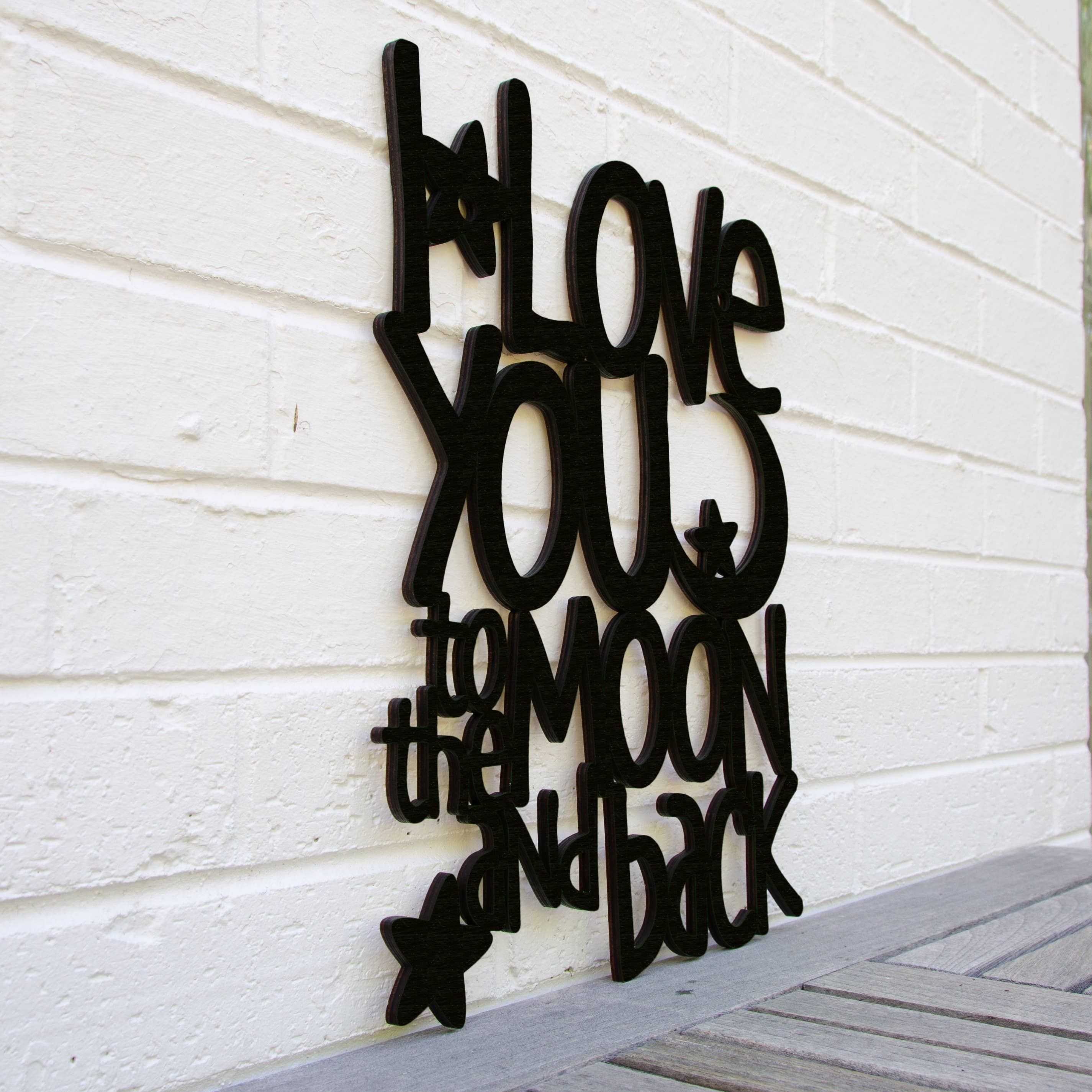 Spunky Fluff - Wholesale Wall Decor - Kids & Baby - I Love You to the Moon & Back, Wood Nursery Wall Decor17