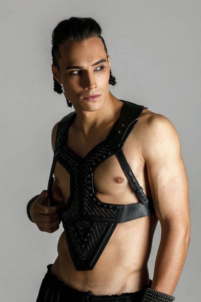 OBJECT & DAWN – wholesale Tank top – Men's – Adonis Men's Leather Beaded Harness8