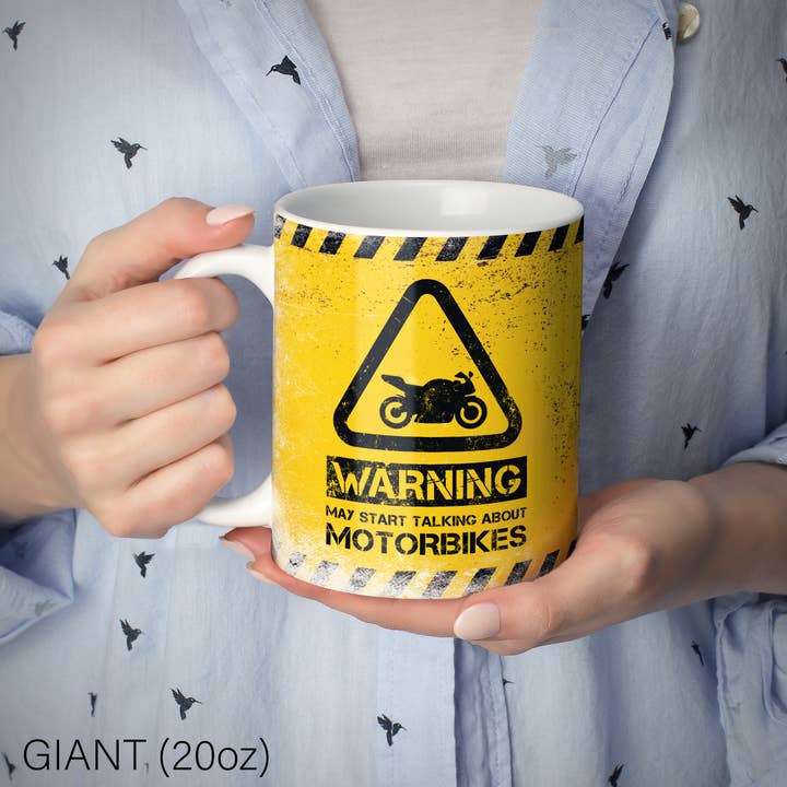 Mug Monster - Vendita all'ingrosso Tazza - Tazza da moto con scritta «Warning May Start Talking about Motorbikes»18