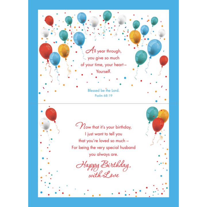 InterGreet.com - Wholesale Birthday Card - Birthday Card Husband Christian Religious Greeting Cards1