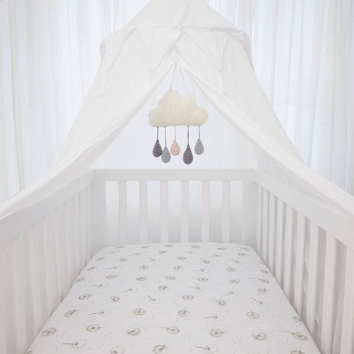 Living Textiles – wholesale Fitted sheet – Child & baby – Organic Muslin 2pk Crib Fitted Sheet - Dandelion3