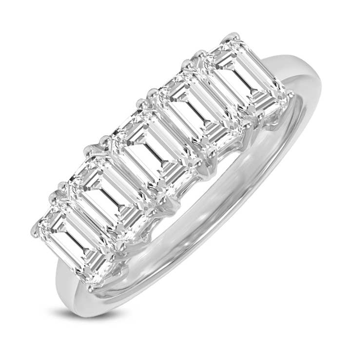 0.75 CTTW Emerald Cut 5 Stone LG Diamond Ring in 14K Gold for wholesale by TimeLe$$ Classics