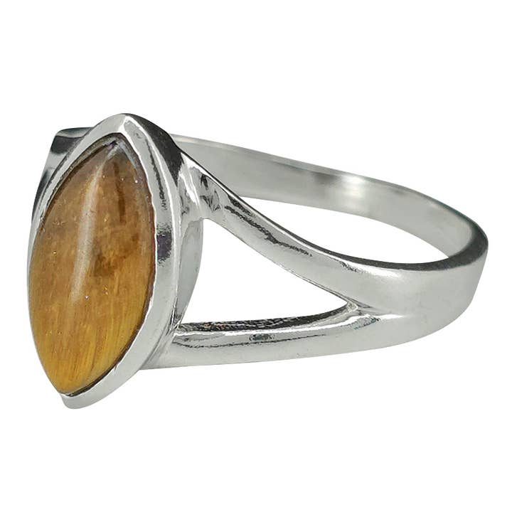 Amberman – wholesale Solitairering – Tiger Eye Sterling Silver Ring1