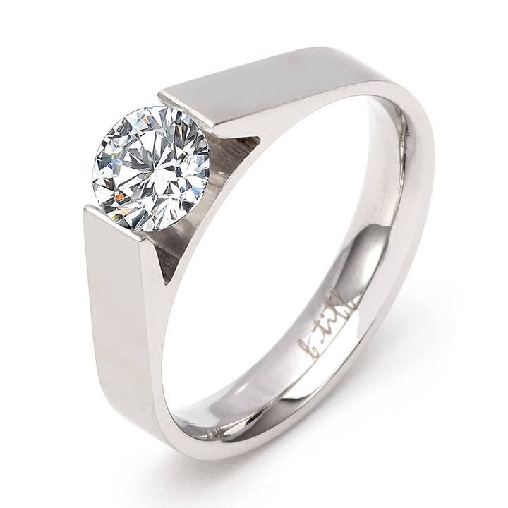 RG096W B.Tiff .75 ct Round Solitaire Engagement Ring for wholesale by B.Tiff