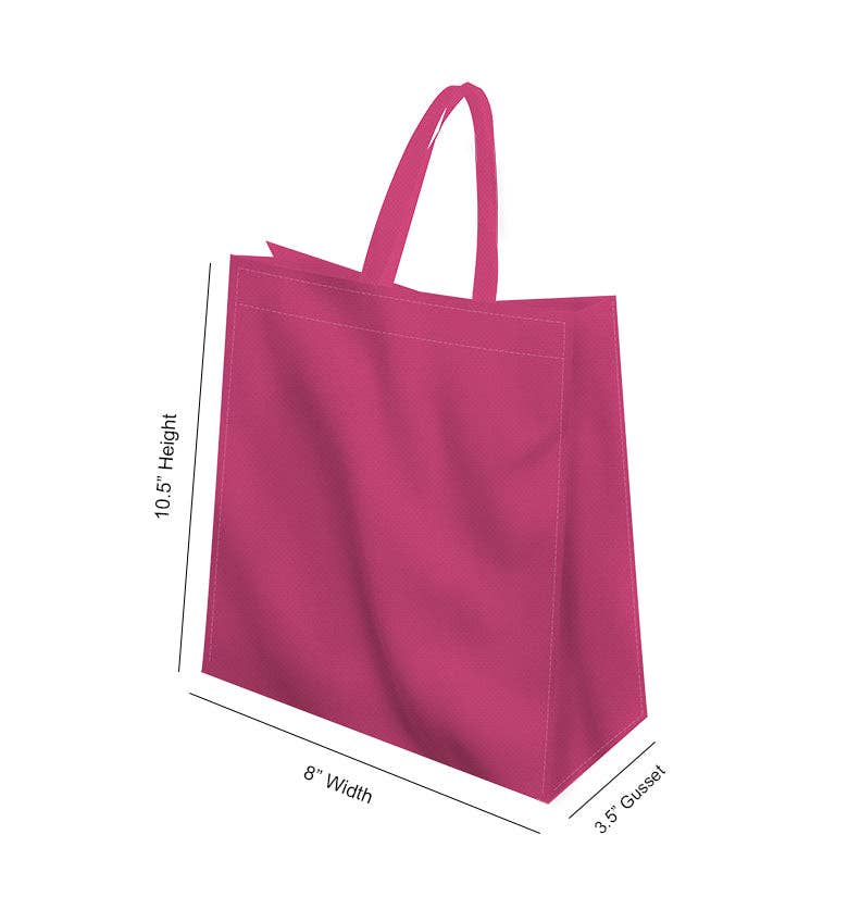 Non Woven Totes - Wholesale Tote Bag - Unisex - Reusable Heavy-Duty Non-Woven Tote Bag - 8x10.5x3.5 | Custom Printed Power Tote Bags24