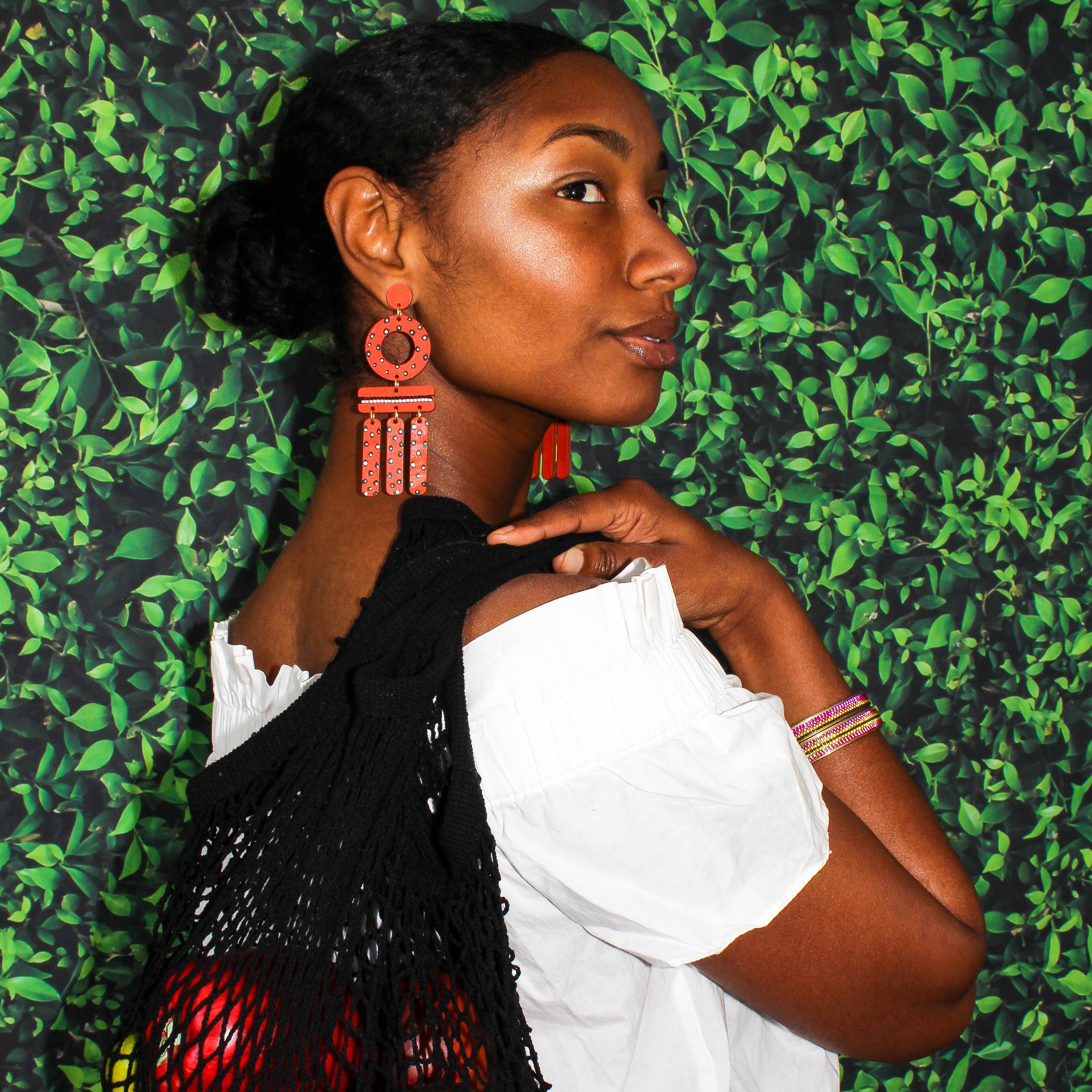 SCOTCHBONNET! - Wholesale Dangle Earrings - Wind Chime Earrings | Papaya (light weight)2