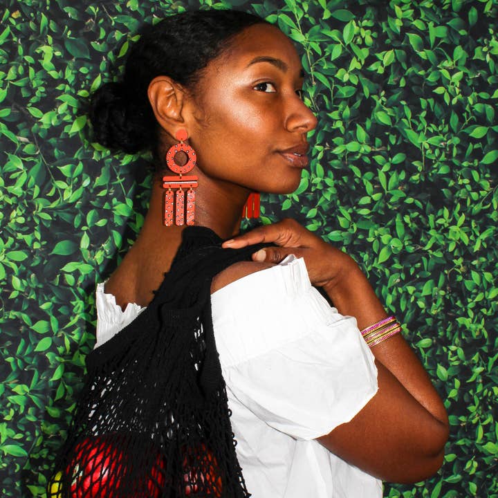 SCOTCHBONNET! - Wholesale Dangle Earrings - Wind Chime Earrings | Papaya (light weight)2