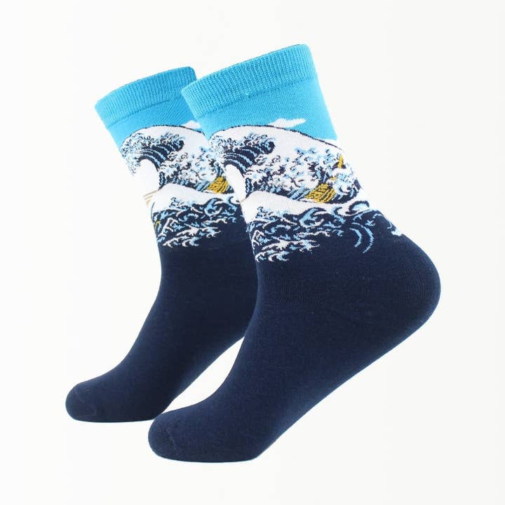 Meias The Great Wave - K. Hokusai por atacado de Bruc Socks