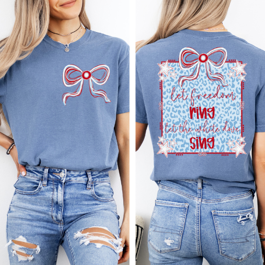 Southern Backroad Tees LLC - Wholesale T-Shirt (Graphic) - Women's - Let Freedom Ring July 4th Patriotic Tee 0
