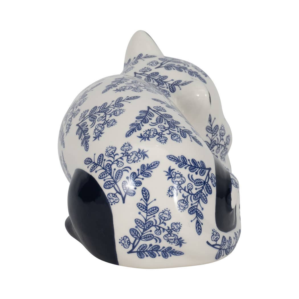 Sagebrook Home - Wholesale Decorative Figurine - Ceramic Chinoiserie Sleeping Cat Figurine - White, 4 in.5