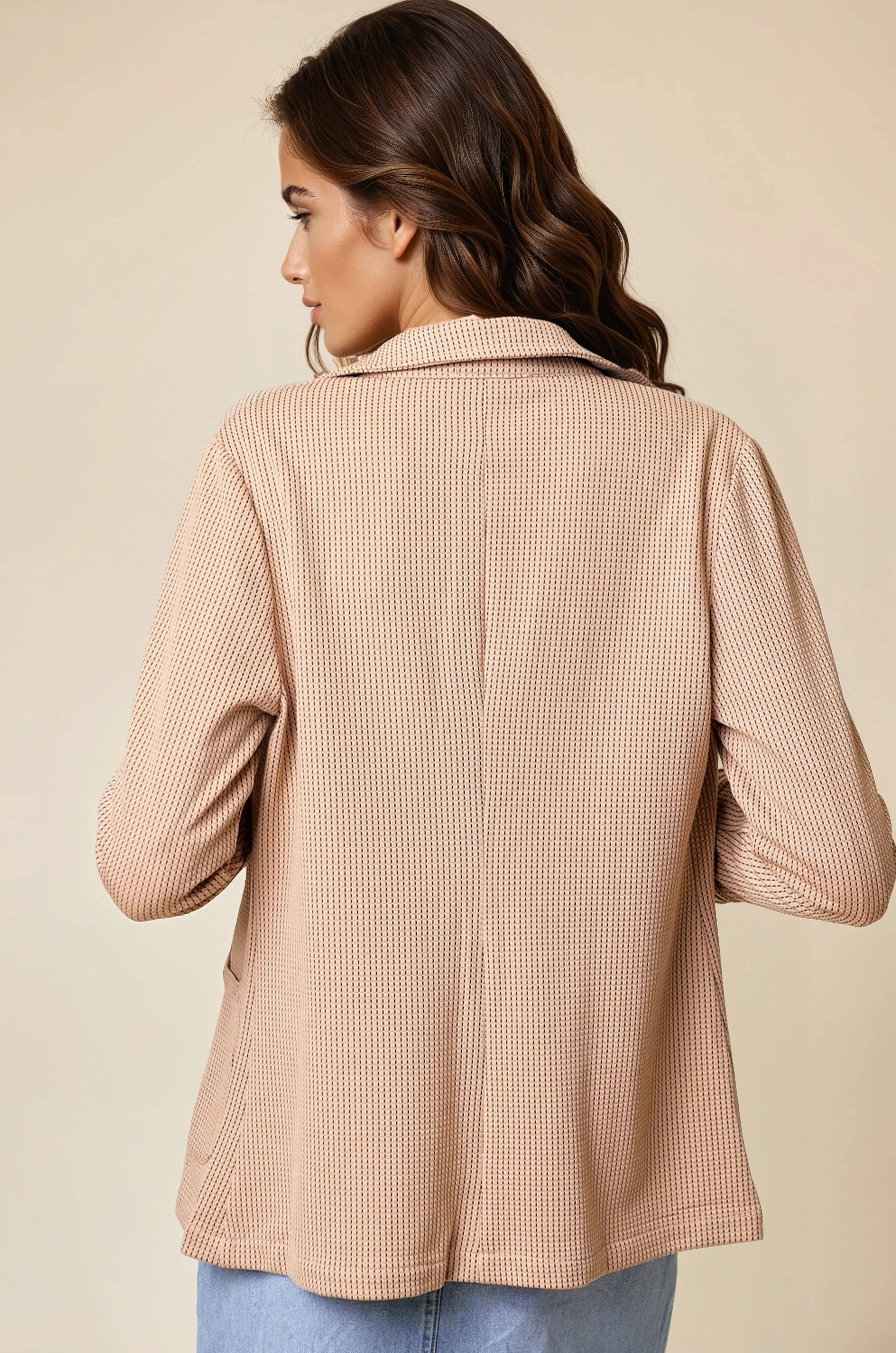 Doe and Rae - Vente Blazer – femme - Blazer texturé à manches froncées - 10150J8