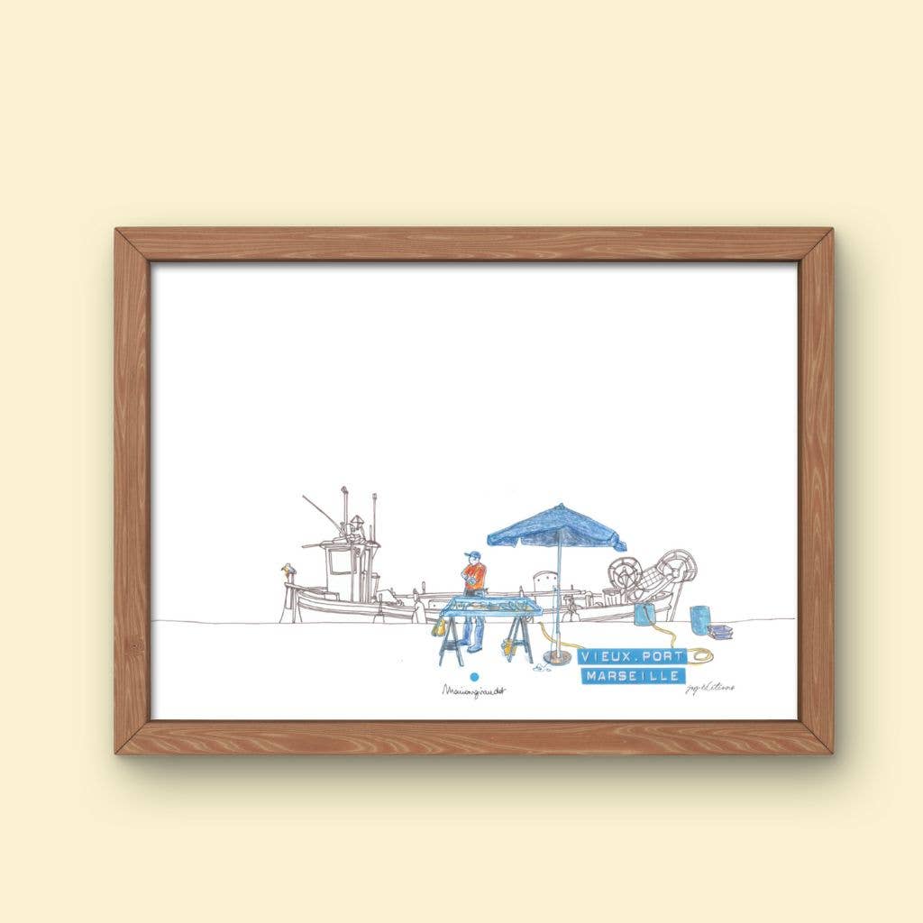 JOG | Maison d’éditions – wholesale Art print – Poster - Fish Market 2 - Marion Giraudot3