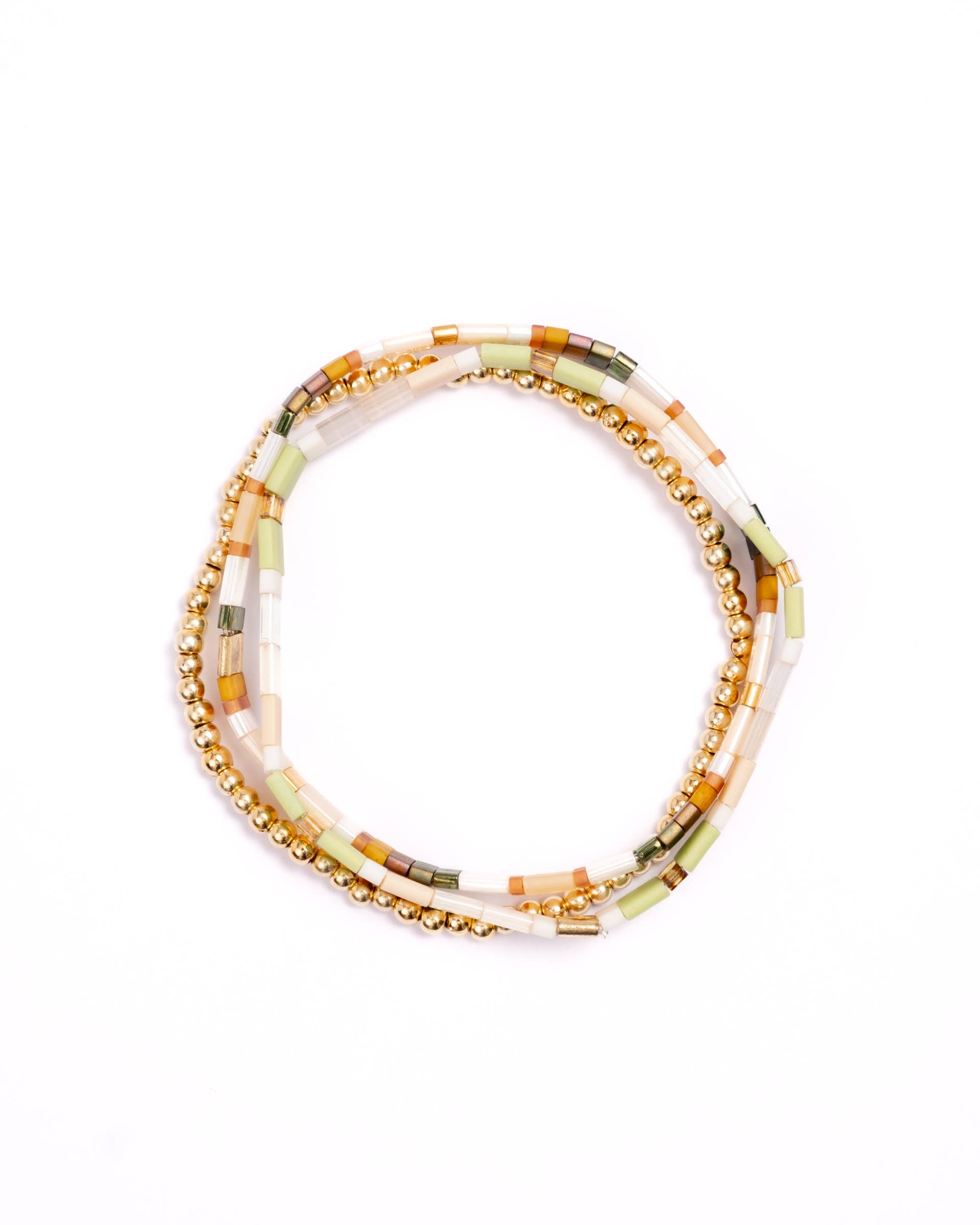 Mayana Designs Co - Wholesale Jewelry Set - Set/3 Miyuki Tila Bracelets (Cream/Citron)1