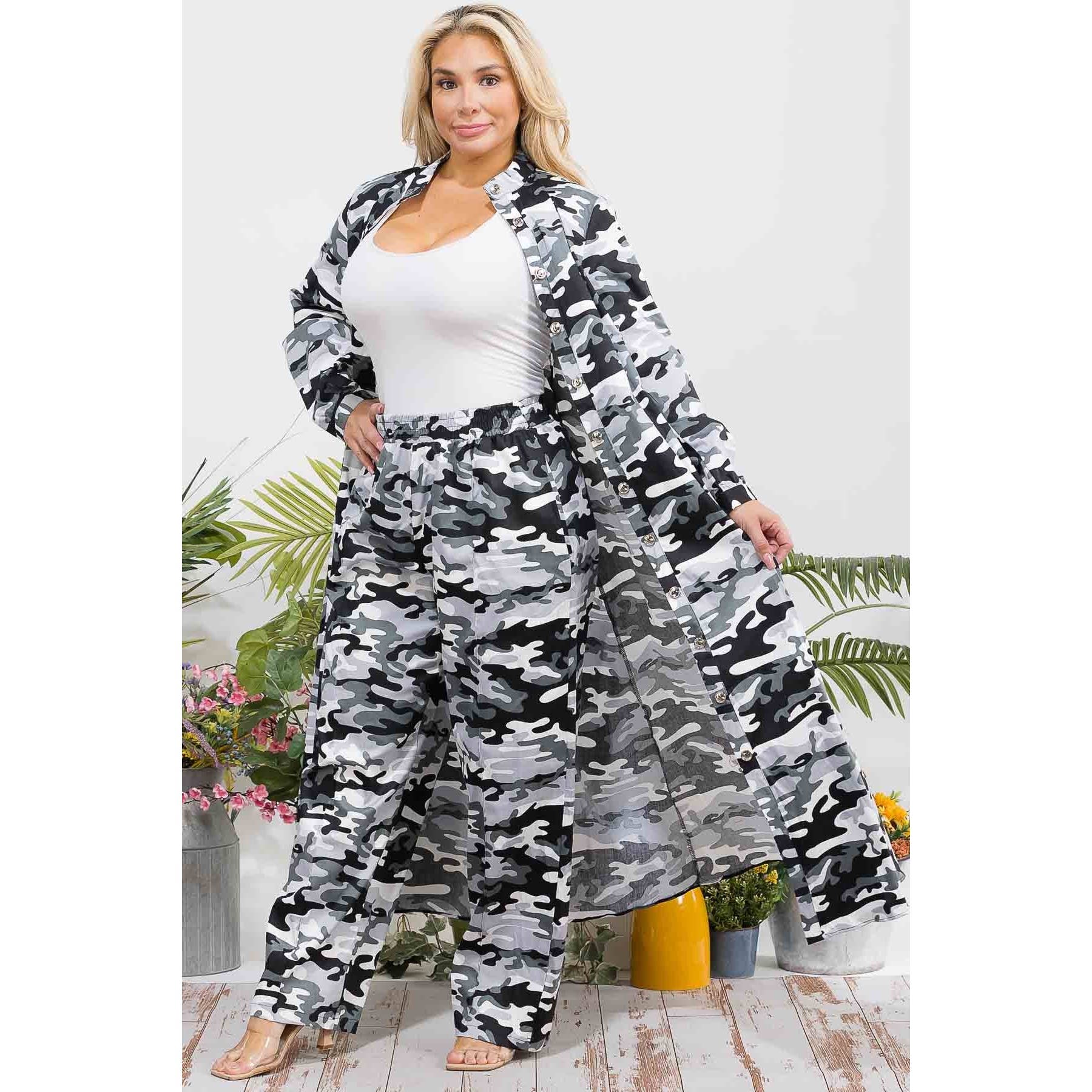 omgstyles – wholesale Top & pants set (NOT Loungewear) – Women's – Plus Size Printed Two Pc Set12