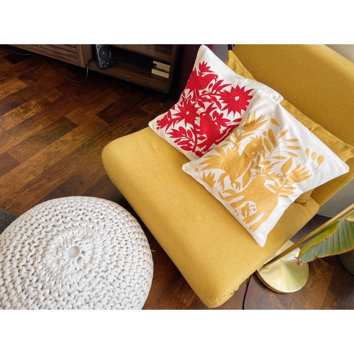 Broderad mexikansk örngott Minimalistiska Djur i färg för wholesale av Pura Vida