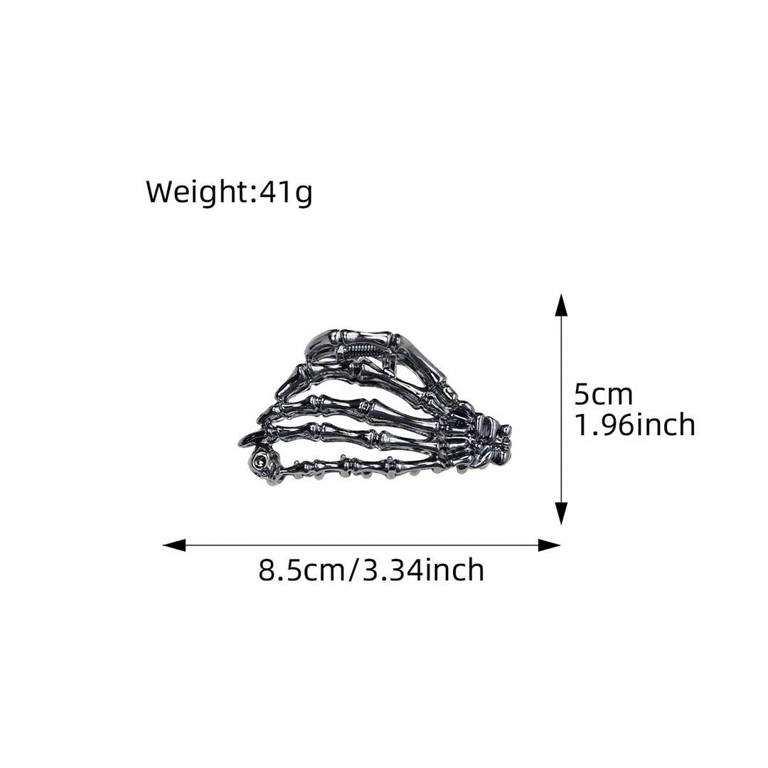 UNISHE – wholesale Hair clip – Women’s – Halloween Gothic Ghost Hand Ruched Alloy Hair Claw ZK33474