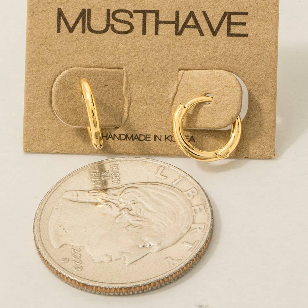 Fame Accessories - Wholesale Stud/Post Earrings - Mini Huggie Earrings2