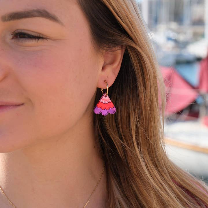 Studio Annette – Großhandel Ohrhänger – Spiegel Creolen Ohrringe Blumen3