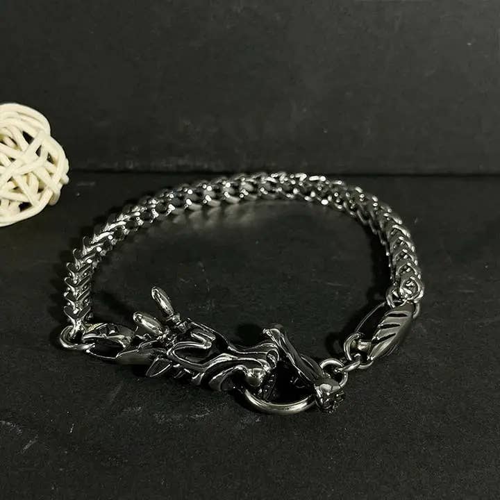 Pulsera Punk Hip Hop Tap de color plateado para venta al por mayor de GemMeet