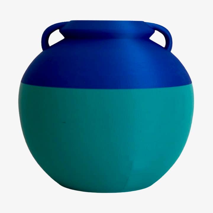Numa Pompilio Large Emerald/Blue Vase for wholesale by POP POT