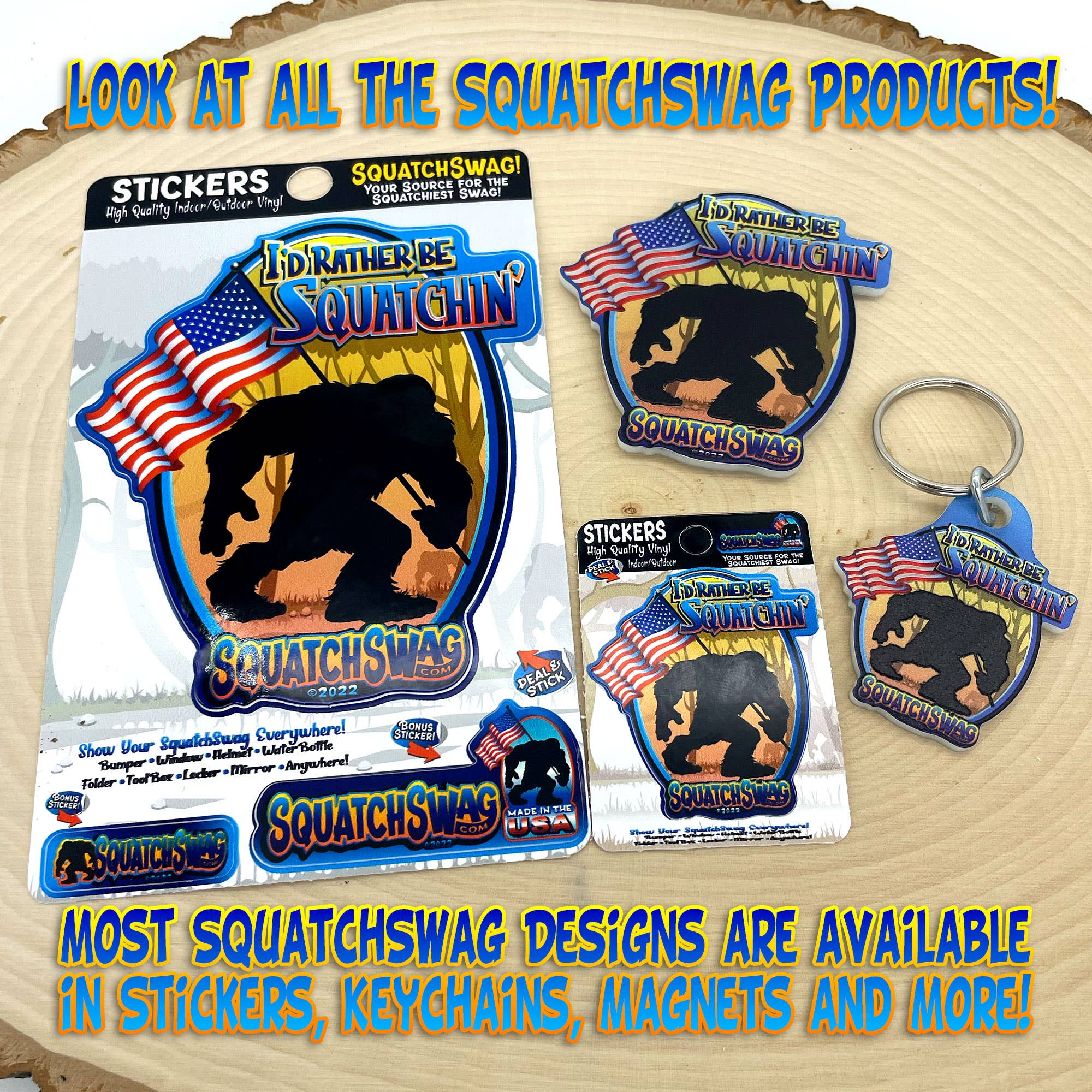 SquatchSwag - Wholesale Sticker - Mamma's Feelin Squatchy! - Bigfoot, Sasquatch Sticker6