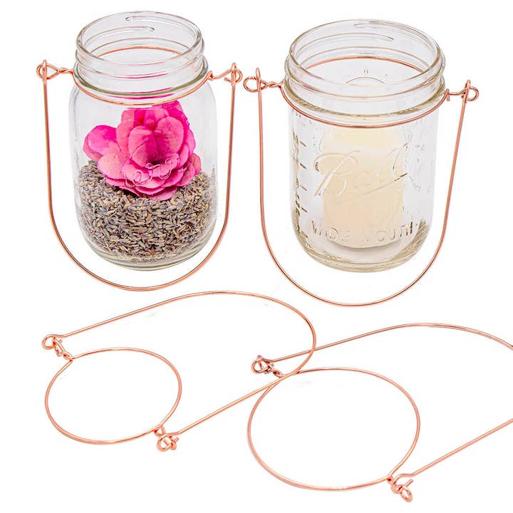 Mason Jar Lifestyle - Wholesale Jar - Copper Wire Handles for Mason Jars 6 Pack