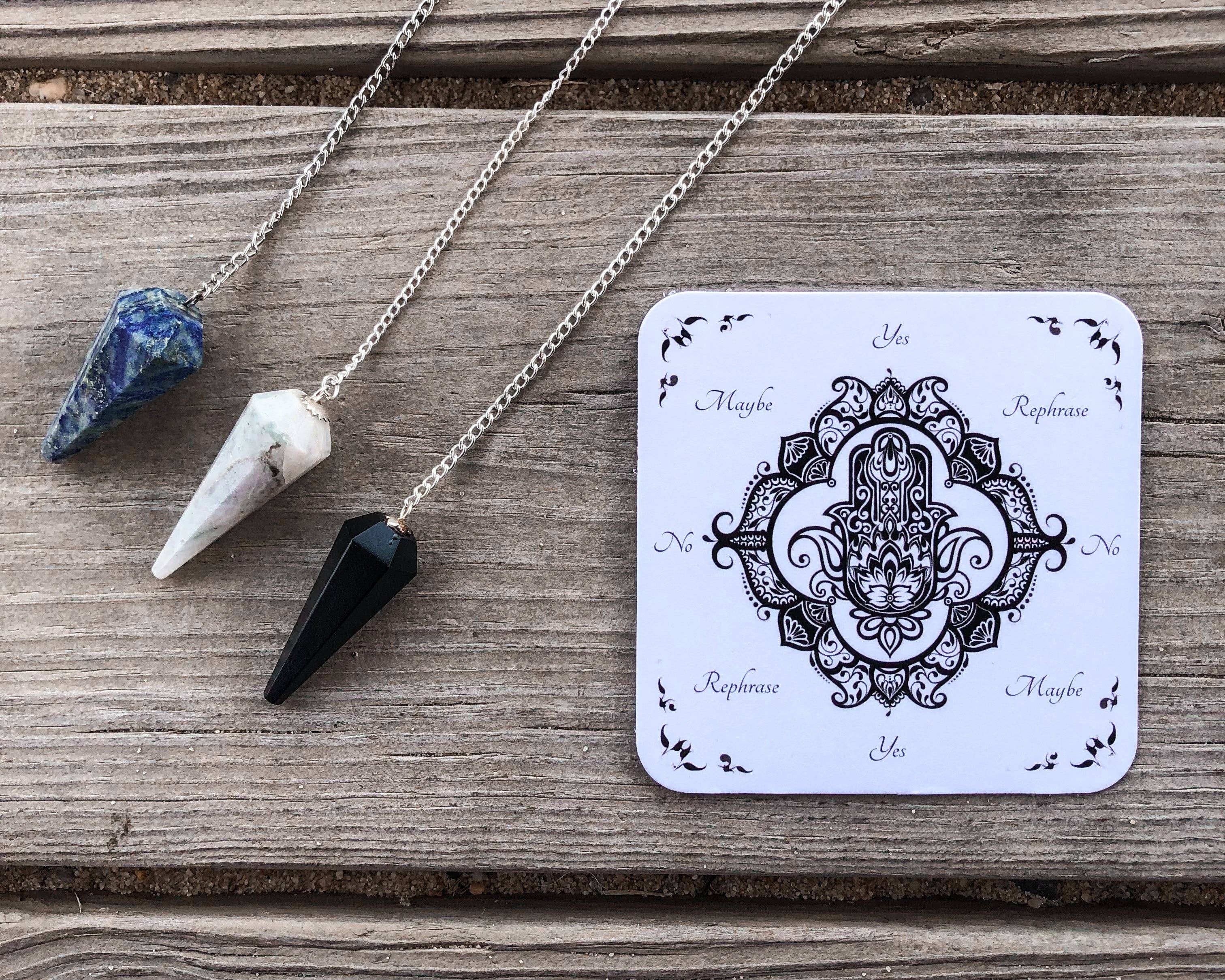 Mindful Intentions® - Wholesale Meditation Supplies - Smoky Quartz Pendulum with Pendulum Board & Instructions2