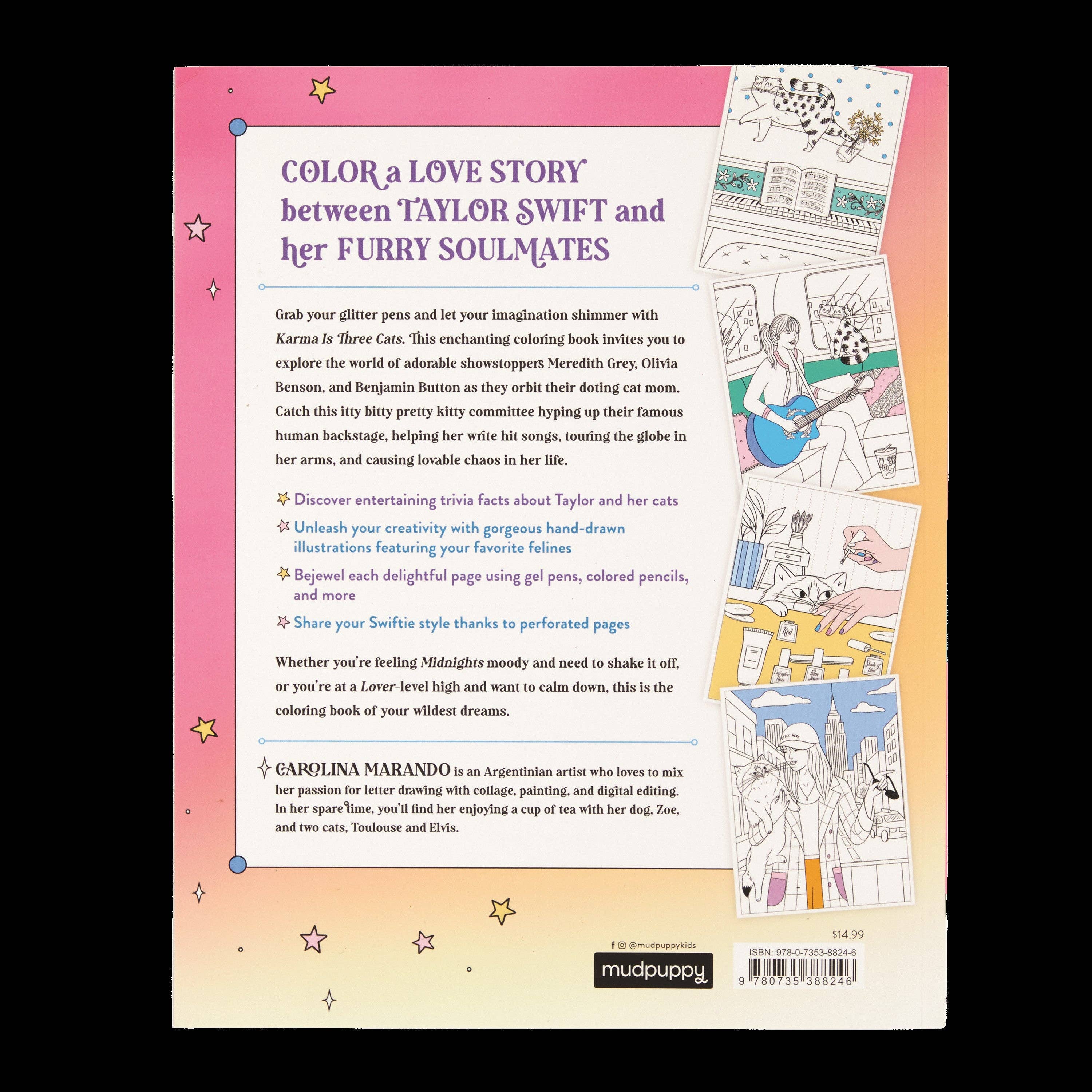 Chronicle Books - Wholesale Coloring & Activity Book - Kids & Baby - Karma is Three Cats Coloring Book1