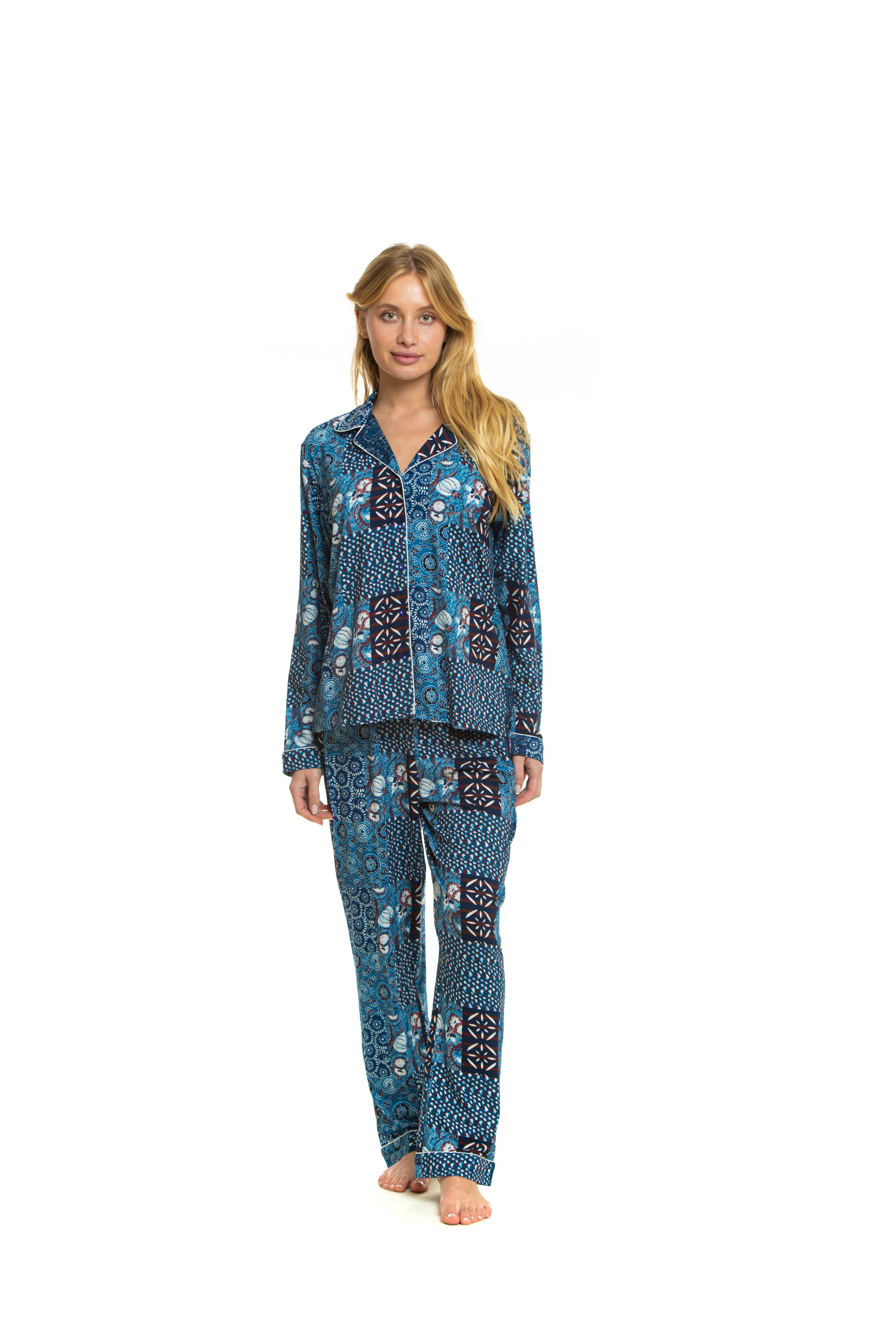 Wisteria Nadi Wisteria- Printed Long Sleeve Pajama Set for wholesale on Faire
