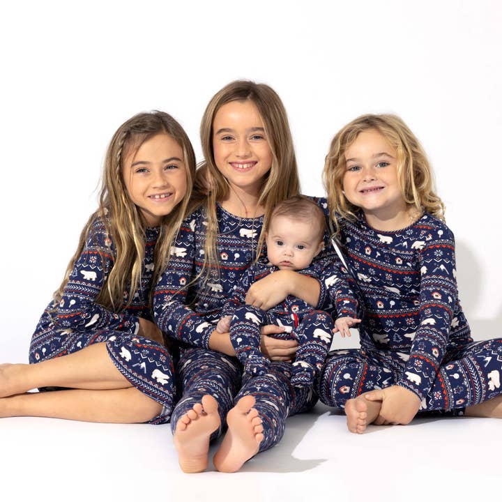 Bellabu Bear - Wholesale Sleepsuit - Baby - Polar Isle Blue Bamboo Convertible Footie