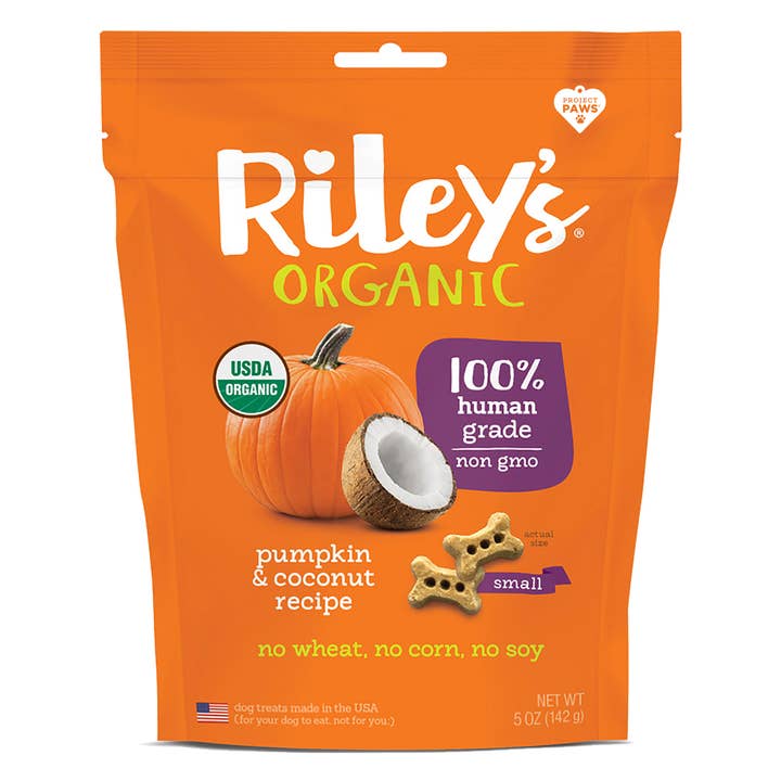 Healthy Breeds - Wholesale Pet Treats - Dog - Riley's Organics Pumpkin and Coconut Dog Treats 5oz