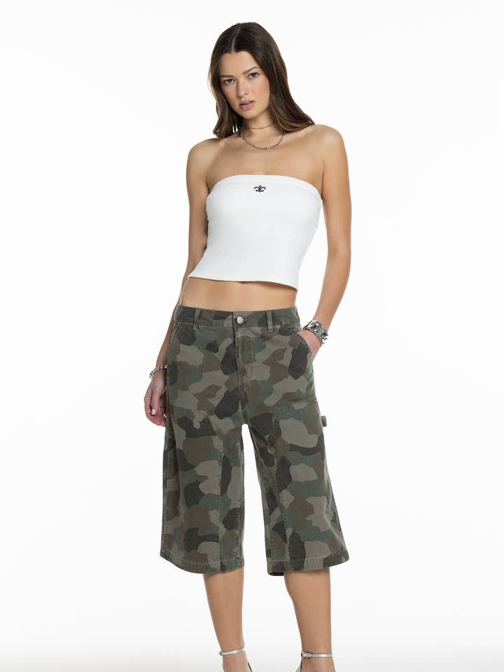 H2369BWC-HIGH RISE BAGGY WIDE BERMUDA DENIM SHORT for wholesale by Miss Me