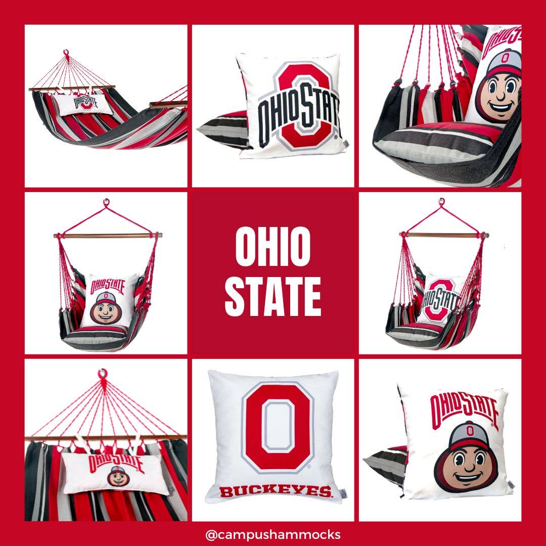 Campus Hammocks - Wholesale Throw/Decorative Pillow - OHIO STATE Buckeyes Logo Pillow Cover- Licensed OSU Decor6