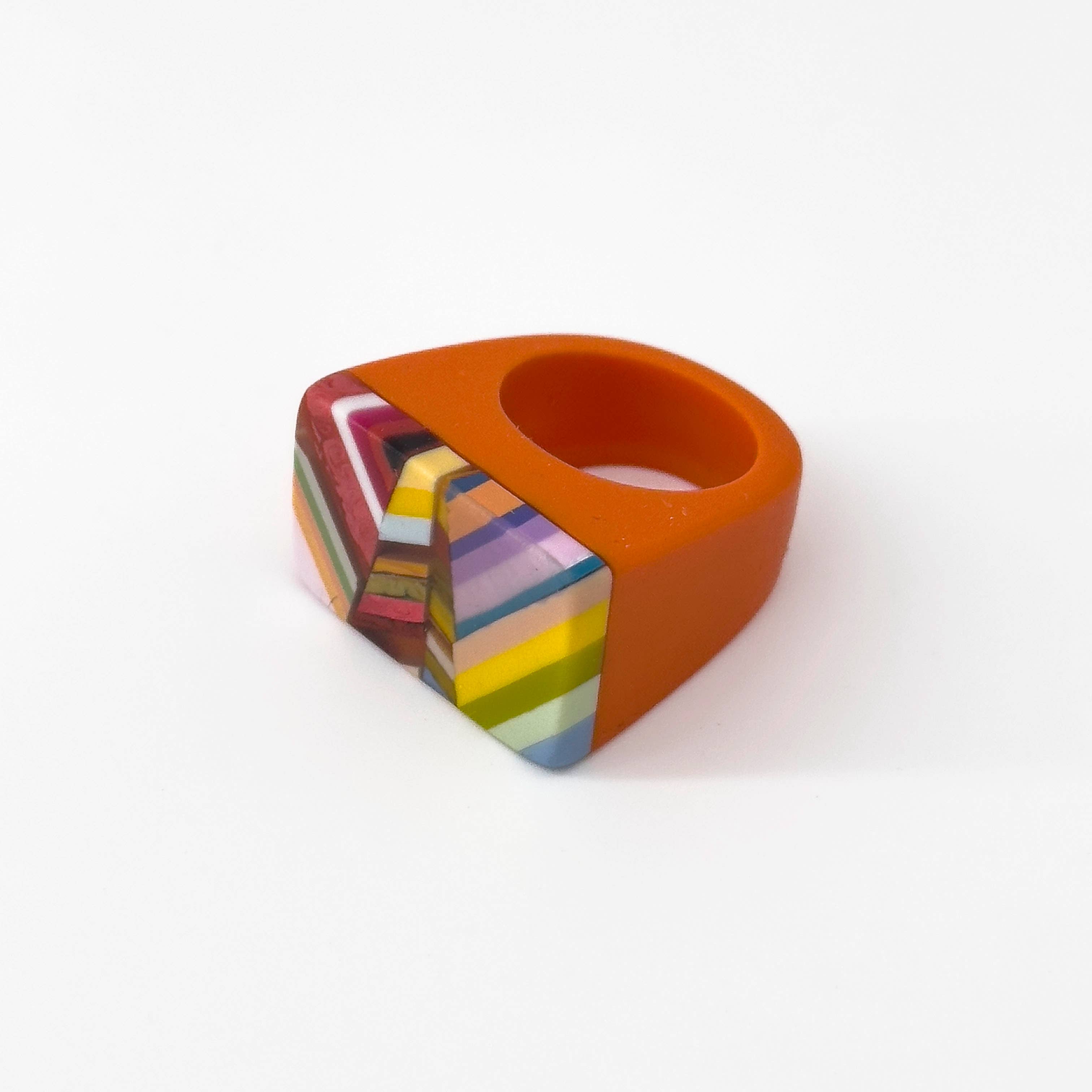 Belart Fair Trade - Wholesale Cocktail/Statement Ring - Polyester Resin Plaque Rings2